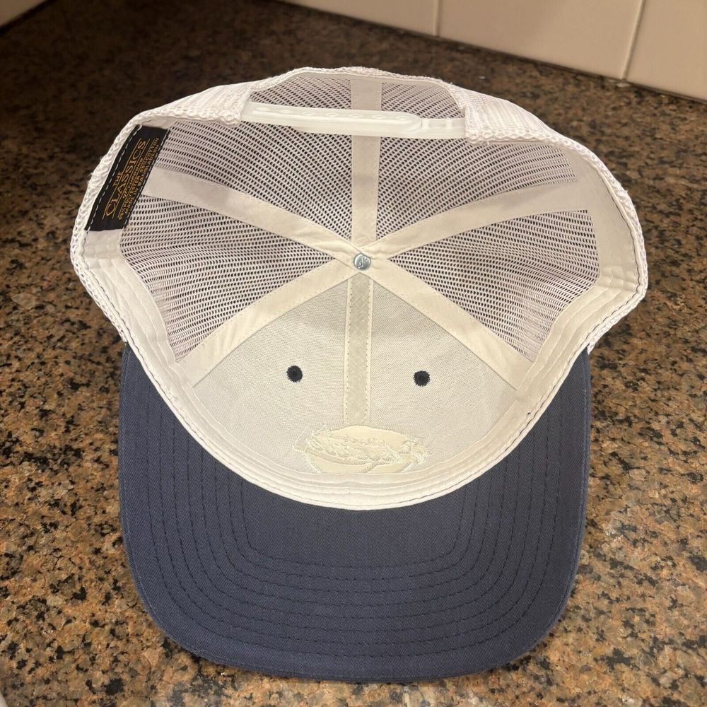 Barber Hustle Trucker Hat Men Blue White 6-Panel Adjustable Snapback Cap - Picture 5 of 5